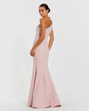 ImagePink One Shoulder Mermaid Gown With 3D Flower ieena for Mac Duggal