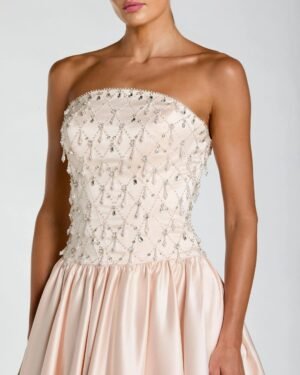 Light Pink Embellished Strapless Ball Gown Mac Duggal